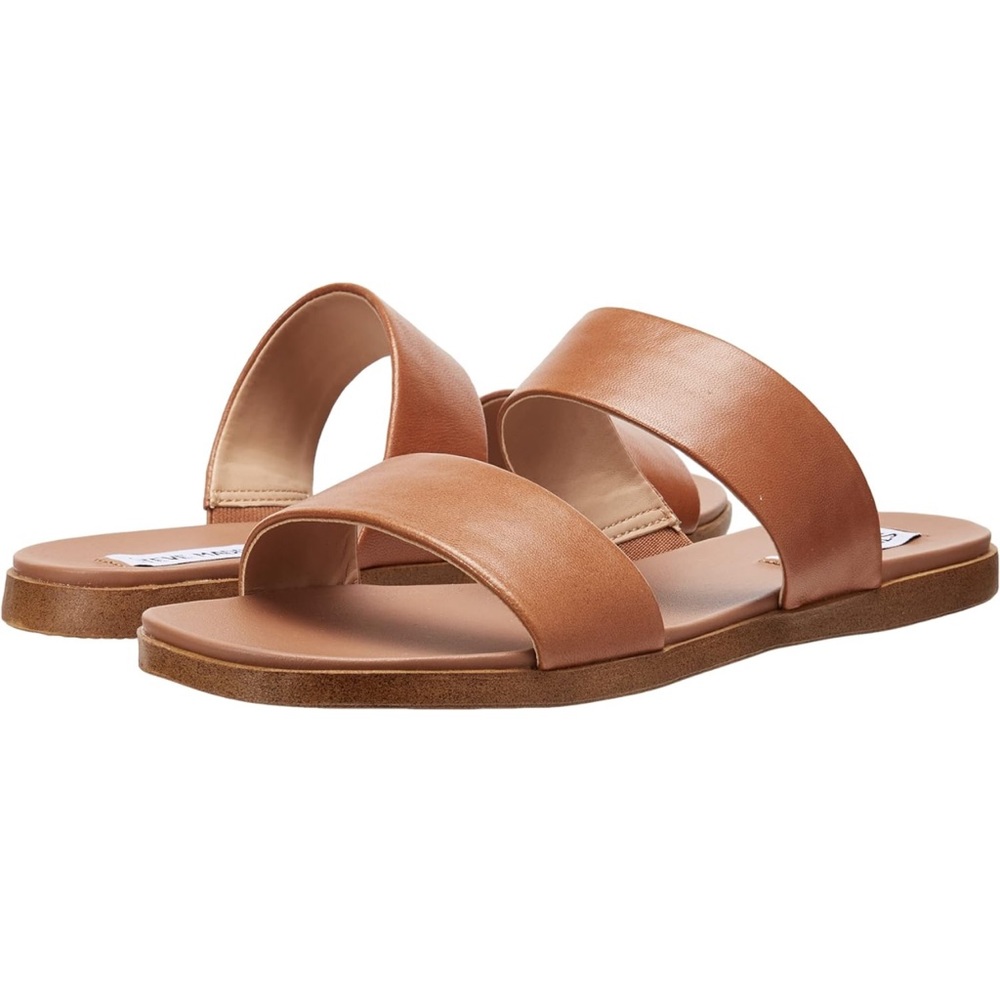 *NEW NEVER WORN* Steven Madden Sandals 9.5 Tan - Picture 3 of 5